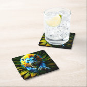 Lion Design Rechteckiger Pappuntersetzer (Vor Ort)