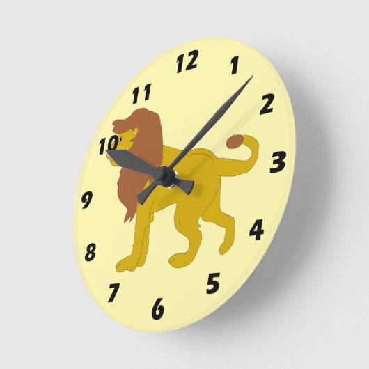 Lion Design Runde Wanduhr (Winkel)