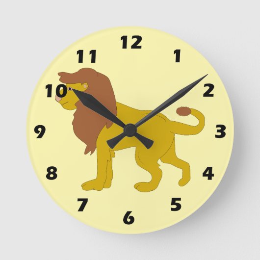 Lion Design Runde Wanduhr (Vorderseite)