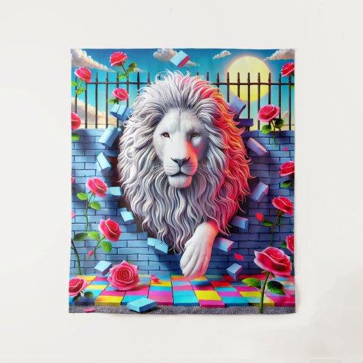 Lion Design Wandteppich (Vorderseite)