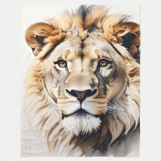 Lion Designed Blanket Fleecedecke