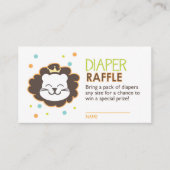 Lion Diaper Raffle Ticket Begleitkarte (Vorderseite)
