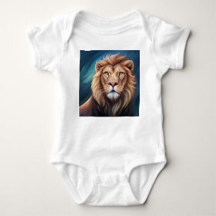 Lion Digital Art Portrait-56556 Baby Strampler