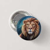 Lion Digital Art Portrait-56556 Button (Vorne & Hinten)