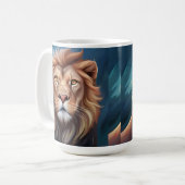 Lion Digital Art Portrait-56556 Kaffeetasse (Vorderseite Links)