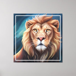 Lion Digital Art Portrait-56556 Leinwanddruck