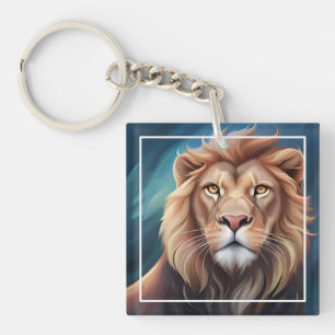 Lion Digital Art Portrait-56556 Schlüsselanhänger