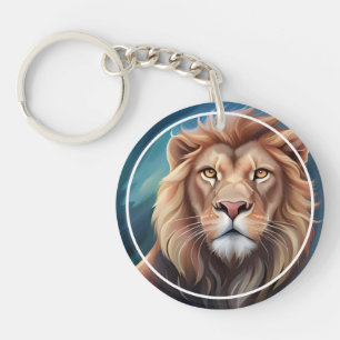 Lion Digital Art Portrait-56556 Schlüsselanhänger