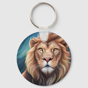 Lion Digital Art Portrait-56556 Schlüsselanhänger