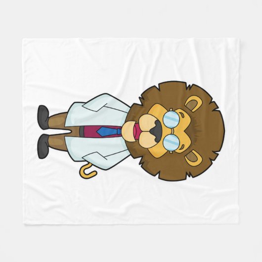 Lion Doctor's Coat Fleecedecke (Vorderseite (Horizontal))