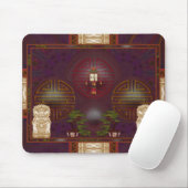 Lion Dog Shrine Pixel Art Mousepad (Mit Mouse)