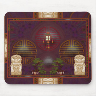 Lion Dog Shrine Pixel Art Mousepad