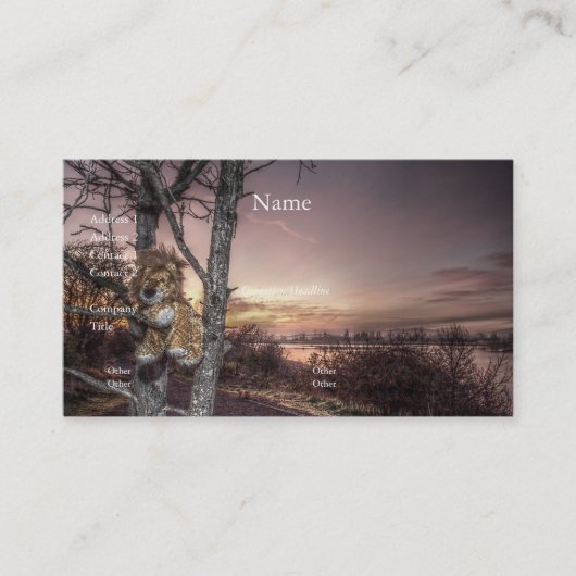 Lion Doll bei Morgendämmerung Visitenkarte (Vorderseite)