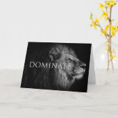 Lion Dominate wie ein Löwe Karte (Gelbe Blume)