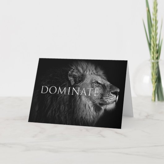 Lion Dominate wie ein Löwe Karte (Vorderseite)