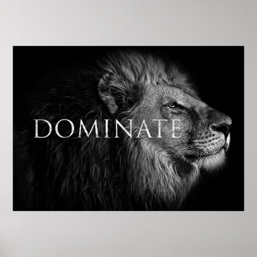 Lion Dominate wie ein Löwe Poster (Vorne)