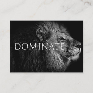 Lion Dominate wie ein Löwe Visitenkarte