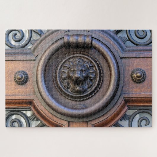 Lion Door Knocker - Barcelona - 20x30 - 1014 Stk. Puzzle (Horizontal)