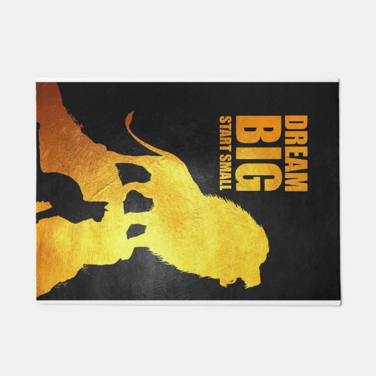 Lion Dream Big Start Small Fußmatte (Vorderseite)
