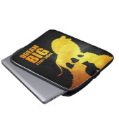 Lion Dream Big Start Small Laptopschutzhülle (Vorne Knopf)