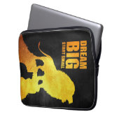 Lion Dream Big Start Small Laptopschutzhülle (Vorderseite Links)
