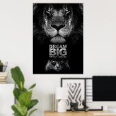 Lion Dream BIG Start Small Poster (Heimbüro)