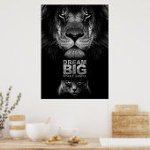 Lion Dream BIG Start Small Poster (Küche)