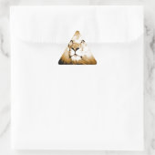 Lion Dreieckiger Aufkleber (Tasche)