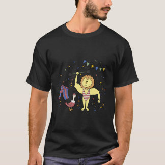 Lion Duck Acrobat Clown Carnival Circus Act T-Shirt