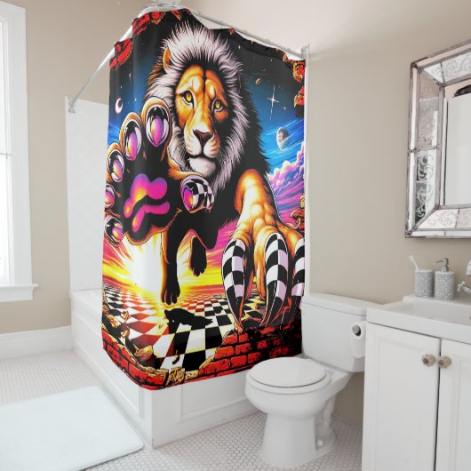 Lion Duschvorhang (Beispiel)