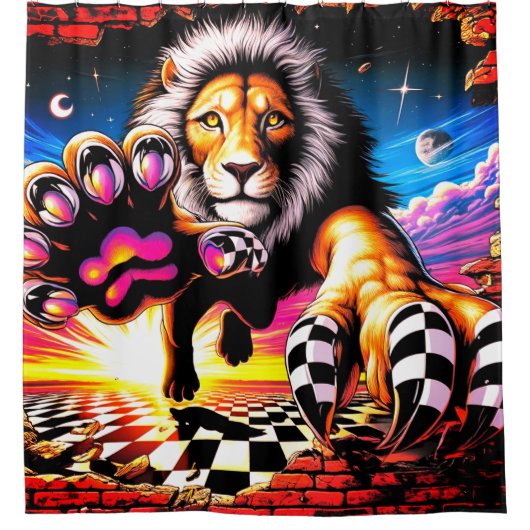 Lion Duschvorhang (Vorderseite)