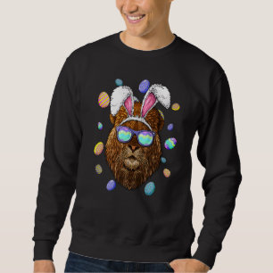 Lion Easter Bunny Ears Funny Easter Eggs Hunting Sweatshirt
