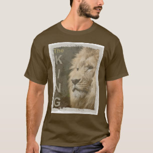 Lion Elegant Moderne braune Farbvorlage Basic T-Shirt