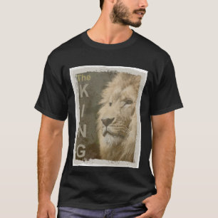 Lion Elegant Moderne Schwarze Farbvorlage Grundleg T-Shirt