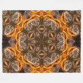 Lion Energy Shaman Mandala Fleecedecke (Vorderseite (Horizontal))