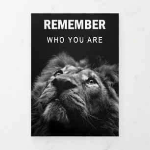 Lion erinnere dich daran, wer du bist dreifach gefaltete karte
