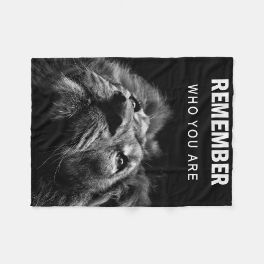 Lion erinnere dich daran, wer du bist fleecedecke (Vorderseite (Horizontal))
