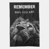 Lion erinnere dich daran, wer du bist geschirrtuch (Vertikal)