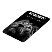 Lion erinnere dich daran, wer du bist magnet (Linke Seite)