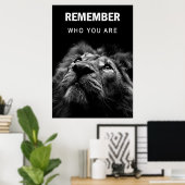 Lion erinnere dich daran, wer du bist poster (Heimbüro)