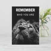 Lion erinnere dich daran, wer du bist save the date (Stehend Vorderseite)