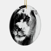 Lion Eyes Keramik Ornament (Rechts)