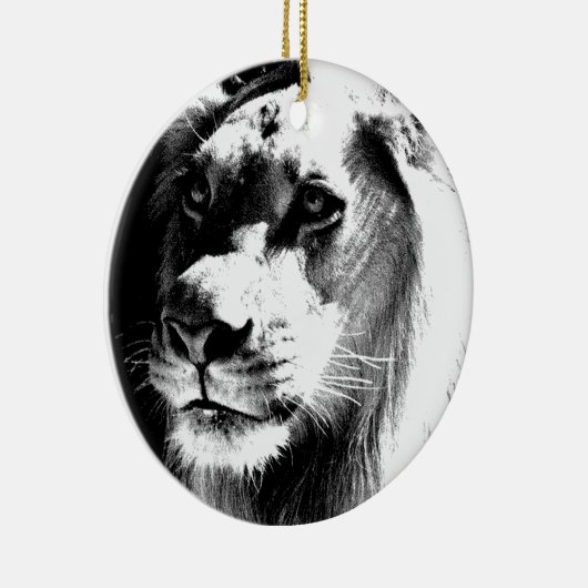 Lion Eyes Keramik Ornament (Rechts)