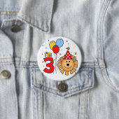 Lion Face 3 Birthday Button (Beispiel)
