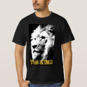 Lion Face Animal Mens Modernes Template Schwarz T-Shirt (Vorderseite)