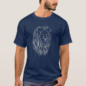 Lion Face auf Men's Basic Dark T - Shirt (Vorderseite)