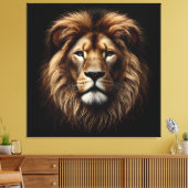 Lion Face Canvas Print Leinwanddruck (Insitu (Wohnzimmer))