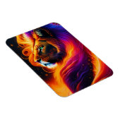 Lion Face Colorful Painting Art Magnet (Rechte Seite)