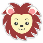 Lion Face Custom-Cut Vinyl Sticker (Vorderseite)