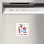 Lion Face First Birthday Magnet (In Situ (Geschirrspüler))